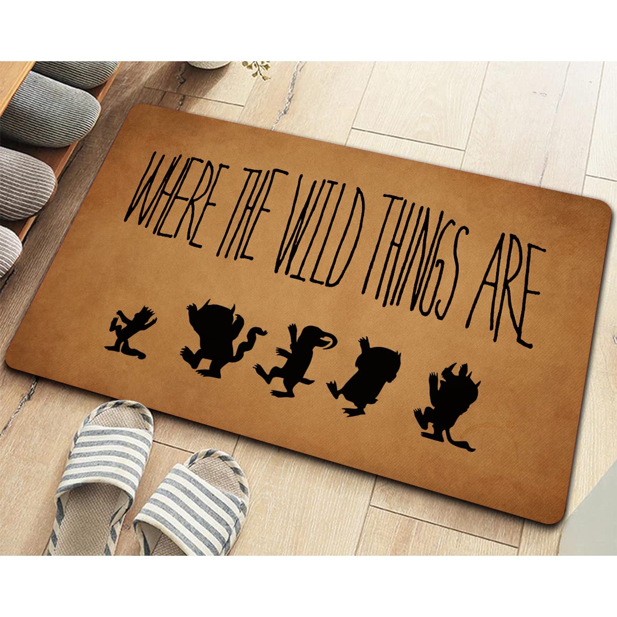 Funny Entry Rugs For Inside House Decor Indoor Rubber Doormat Where The Wild Things Are Personalized Monogram Kitchen Rugs And M